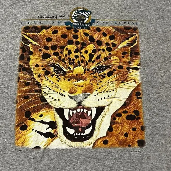 Jacksonville Jaguars Original Vintage 1995 Inaugural Game T Shirt XXL